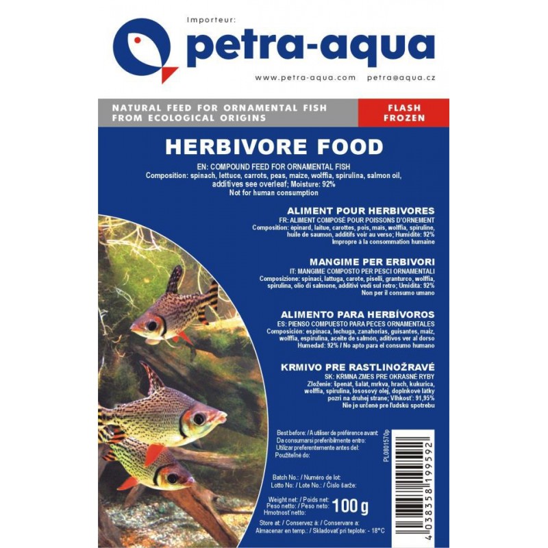 PETRA-AQUA Comida de herbivoros 100g