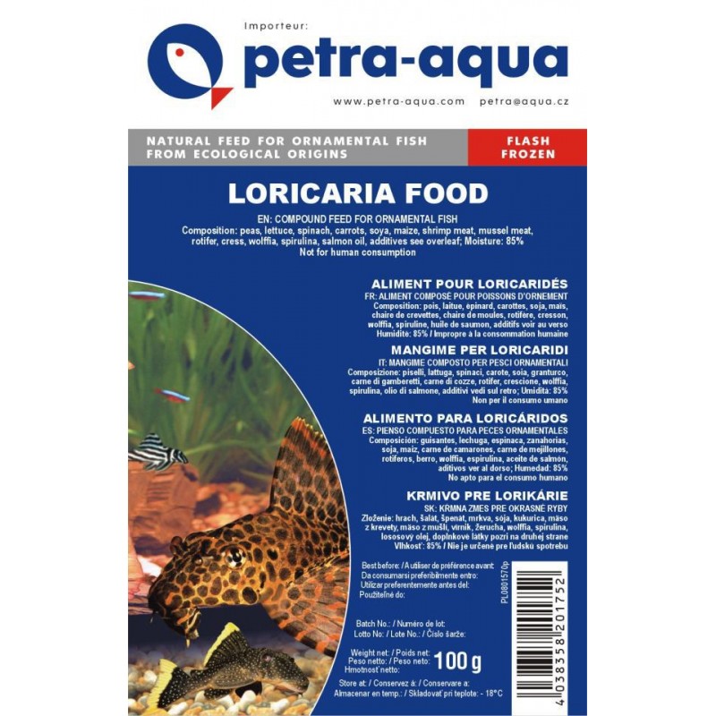 PETRA-AQUA Comida de loricaridos 100g